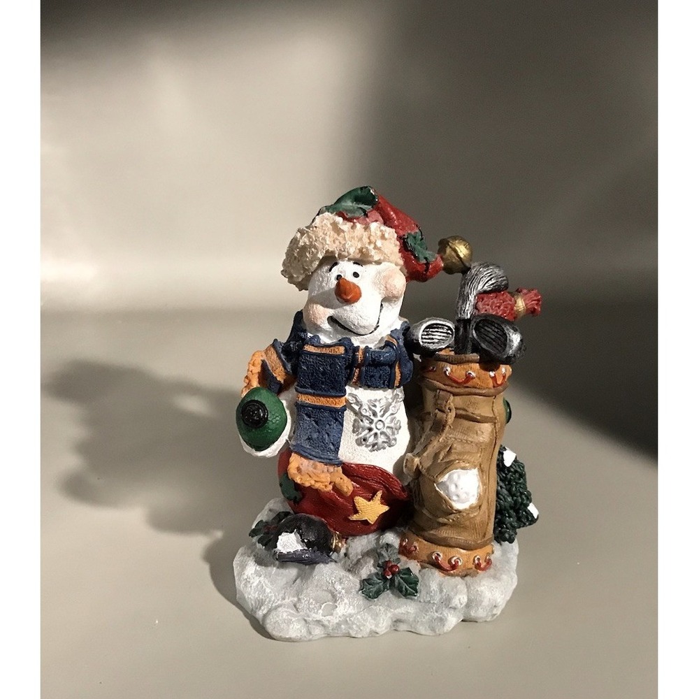 Golfing Snowman With His‎ Clubs